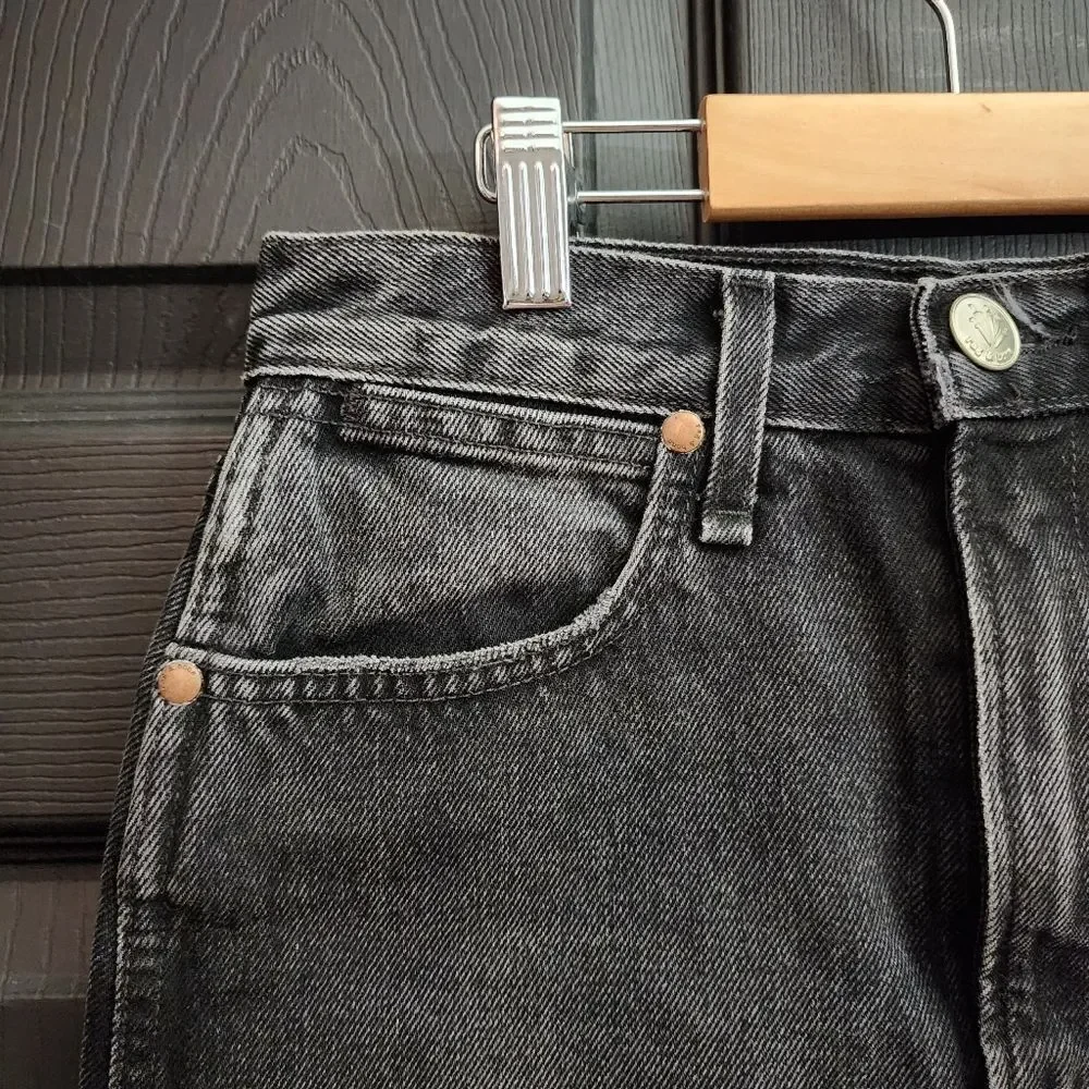 rag&bone Sz. 23 Moss Denim Mini Skirt With Distressed Hem In Asa